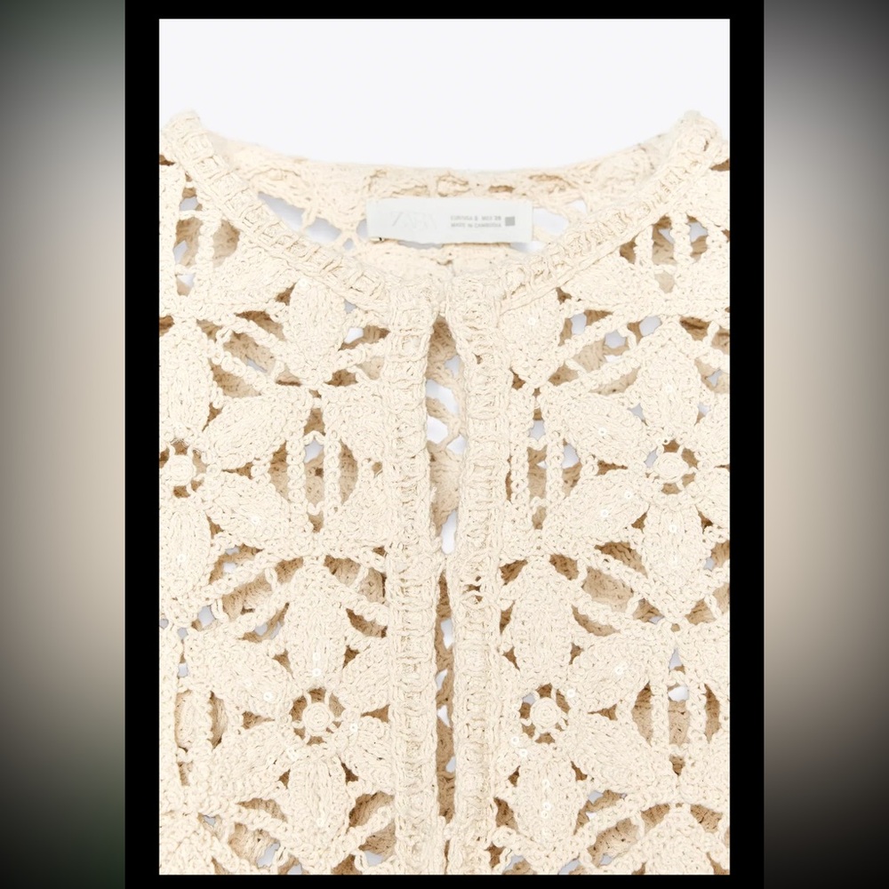 Zara sequin crochet jacket - Picture 7 of 10